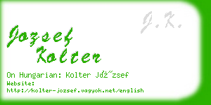 jozsef kolter business card